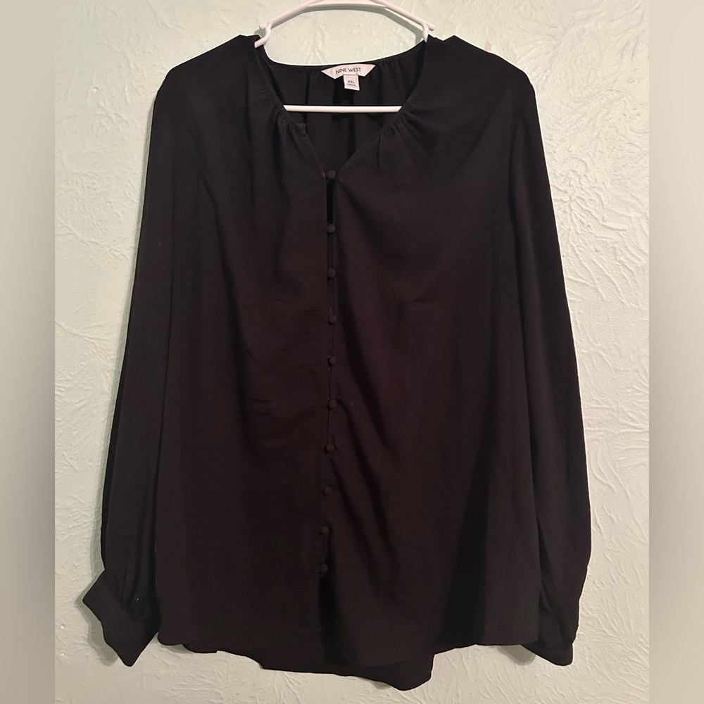 Nine West along Balloon Sleeve Button Up